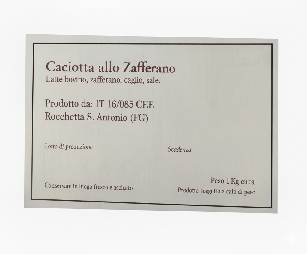 Caciotta allo zafferano