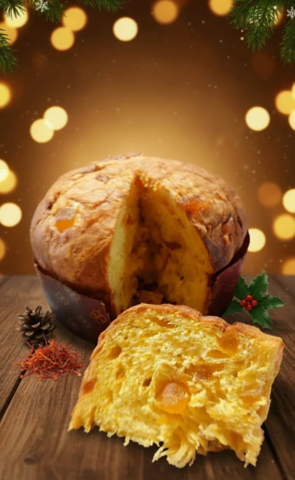 Panettone artigianale albicocca e zafferano
